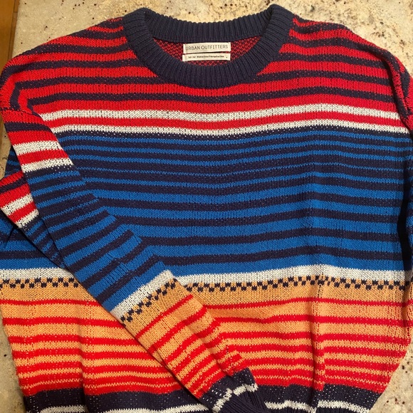 Urban Outfitters cotton blend striped crew neck sweater. - Picture 1 of 3
